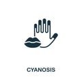 Cyanosis icon. Monochrome simple Allergy icon for templates, web design and infographics