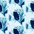 Cyanotypes blue white botanical linen texture. Faux photographic leaf sun print effect for trendy out of focus fashion