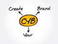 CYB - Create Your Brand acronym, business concept