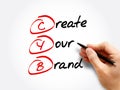 CYB - Create Your Brand, acronym Royalty Free Stock Photo
