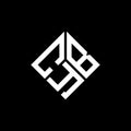 CYB letter logo design on black background. CYB creative initials letter logo concept. CYB letter design