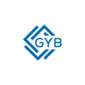 CYB letter logo design on white background. CYB creative circle letter logo concept. CYB letter design