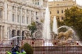 Cybele Chariot Lions Statue Fountain Plaza de Cibeles Madrid Spa