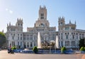 Cybele palace and fountain on Cibeles square, Madrid, Spain