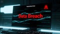 Cyber Alert: Futuristic Bug Warning on Digital Screen