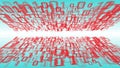 Cyber analytics deep learning cyberspace, vector digital abstract concept