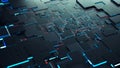 Nano, neuro technologies, internet structures. Microchip, circuit, smart object. Quantum Processor and Big Data Analysis