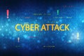 Cyber Attack Background, Cyber Technology Background Royalty Free Stock Photo