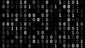 Cyber attack on black binary programming, digital technology, and importance of cyber security in world of computer programming Royalty Free Stock Photo