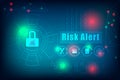 Cyber attack by computer. caution computer dangerous. Royalty Free Stock Photo