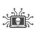 Cyber Attack icon, Hacker Icon, Cyber Crime or threats