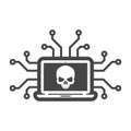 Cyber Attack icon, Hacker Icon, Cyber Crime or threats