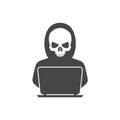 Cyber Attack icon, Hacker Icon, Cyber Crime or threats