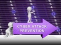 Cyber Attack Prevention Security Firewall 3d Rendering Royalty Free Stock Photo