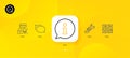Cyber attack, Talk bubble and Binary code minimal line icons. For web application, printing. Vector Royalty Free Stock Photo