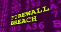 Cyber attack ultra violet warnings - firewall breach Royalty Free Stock Photo