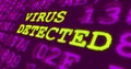 Cyber attack ultra violet warnings - virus detected