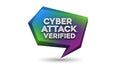 Cyber attack verified icon signaling security breach and digital threat alert Royalty Free Stock Photo