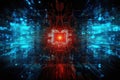 Cyber attacks abstract background with virtual hacks Royalty Free Stock Photo