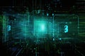 Cyber attacks abstract background with virtual hacks Royalty Free Stock Photo