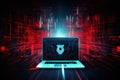 Cyber attacks abstract background with virtual hacks Royalty Free Stock Photo
