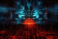 Cyber attacks abstract background with virtual hacks Royalty Free Stock Photo
