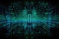 Cyber attacks abstract background with virtual hacks Royalty Free Stock Photo