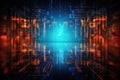 Cyber attacks abstract background with virtual hacks Royalty Free Stock Photo