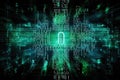 Cyber attacks abstract background with virtual hacks Royalty Free Stock Photo