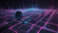Cyber big data flow. Blockchain data fields. Royalty Free Stock Photo