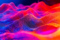 Cyber big data flow. Blockchain data fields. Network line connect stream. Concept of AI technology, digital communication, science Royalty Free Stock Photo