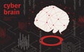 Cyber Brain Isometric Background