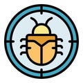 Cyber bug icon vector flat Royalty Free Stock Photo