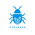 Cyber bug vector logo Royalty Free Stock Photo