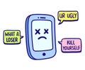 Cyber bullying illustration