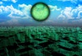 Cyber city Royalty Free Stock Photo