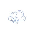 cyber cloud bug icon vector Royalty Free Stock Photo