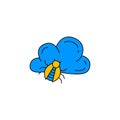 cyber cloud bug icon vector Royalty Free Stock Photo