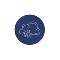 cyber cloud bug icon vector Royalty Free Stock Photo