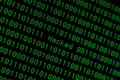 Binary 01 system hacked cyber Royalty Free Stock Photo