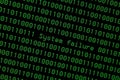 Binary 01 system hacked cyber Royalty Free Stock Photo