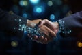 Cyber Connection: Handshake Sealing a Virtual Business Deal. Generative AI