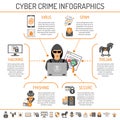 Cyber Crime Infographics Royalty Free Stock Photo