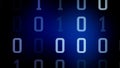 Binary code on blue technology background exploring world of binary numbers, programming code, and cyber security in digital