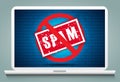 Cyber Crime & Spam Concept with e-mail message alert, Spam, Virus