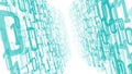 Cyber data binary code, algorithm machine learning concept Royalty Free Stock Photo
