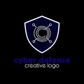 Cyber defense creative exclusive logo