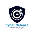 Cyber defense creative exclusive logo