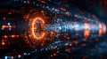 Cyber encryption locks, coding security. Royalty Free Stock Photo