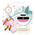 Cyber engineering concept. Robotics' constructing developing and setting Royalty Free Stock Photo